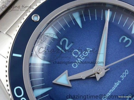 0308 Seamaster 300 Heritage VSF 1:1 Best Edition Blue Dial on SS Bracelet A8912 Super Clone Packable 7716